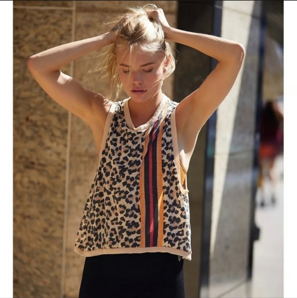 Free People Movement Leopard Print Love Tank Size XS